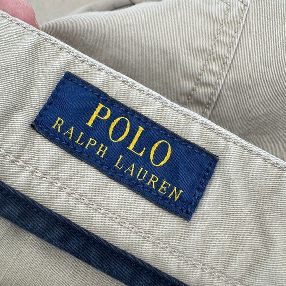 Polo Ralph Lauren Mens 40x30 (41x30 ACTUAL) Tan Khaki Chino Slim Straight Fit - Picture 4 of 13